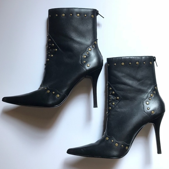 Nine West Shoes - NINE WEST BLACK STUDDED BOOTS